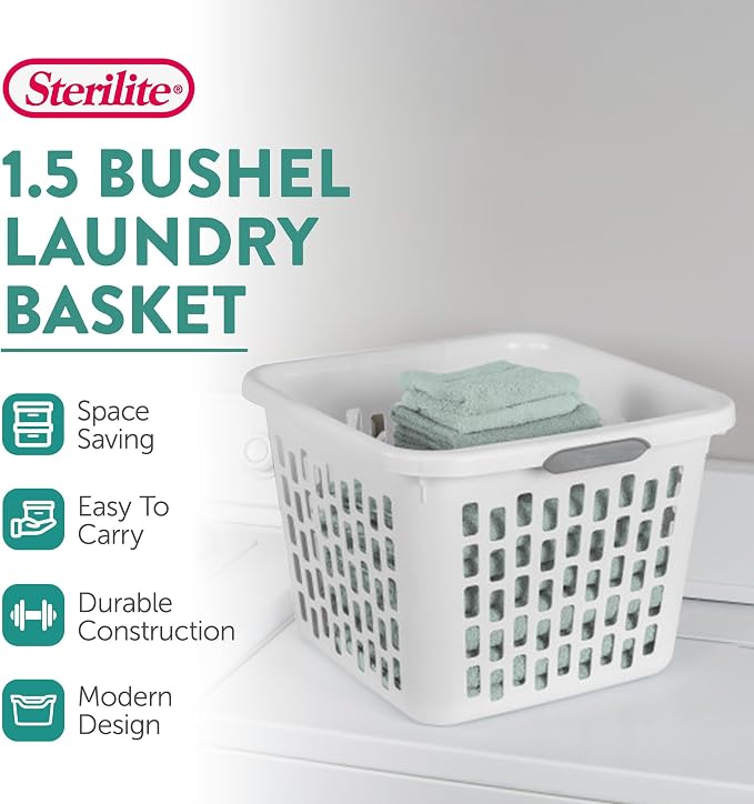 Sterilite 6-Pack 1.5 Bushel Capacity Square Laundry Basket - Image 2