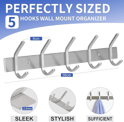 GlazieVault Coat Rack Wall Mount - Image 2