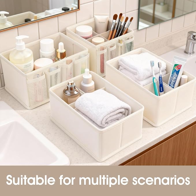 Cosmetic Storage Bins Makeup Organizer, Adjustable Multifunction Storage Box - Image 7