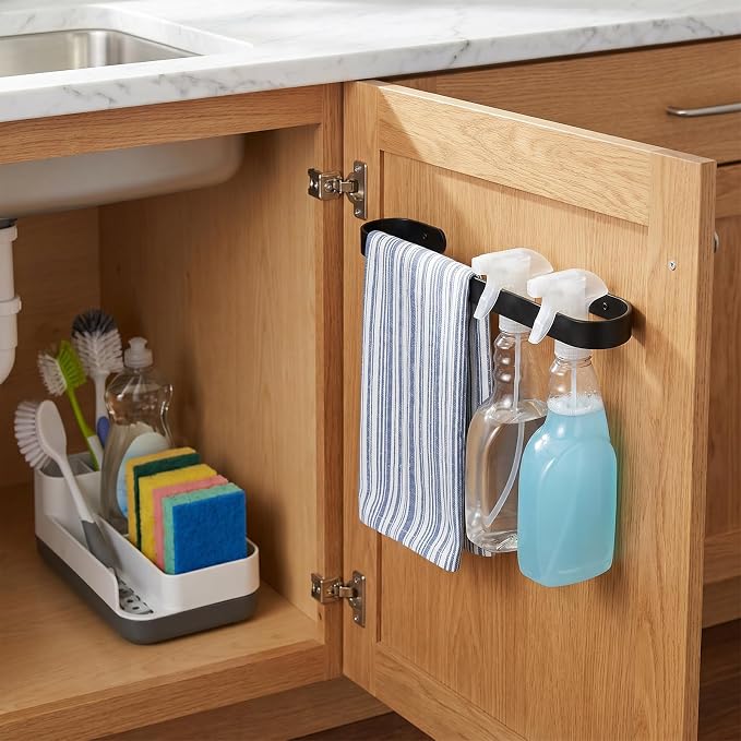 Spray Bottle Holder Wall Mount 10 Inches Wall Mounted Spray Bottle Storage Rack - Image 4