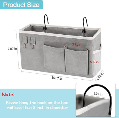 Loghot Bedside Caddy/Bedside Storage Bag Hanging Organizer - Image 4