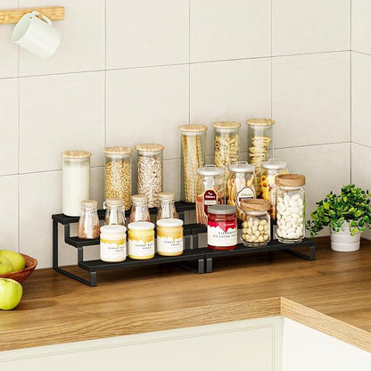 Giikin 3 Tier Spice Rack, Cabinet Organizer Shelf Kitchen Counter Storage - Image 2