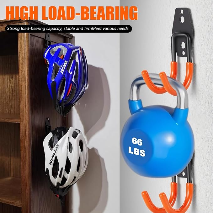 Heavy Duty Garage Storage Hooks, 2 Pack Utility Steel Garage Tool Organizer - Image 4