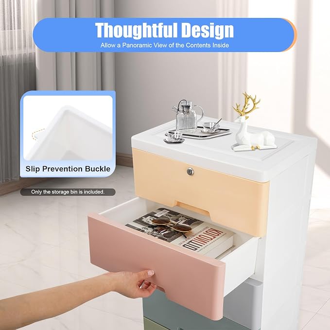 5-Tier Plastic Storage Cabinet - Image 5