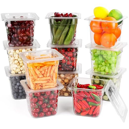 VOISEN 12 Pack Plastic Food Pan by VOISEN