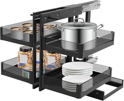 Corner Pull Out Organizer, Blind Corner Pull Out Organizer, 2 Tier Pullout by Unknown