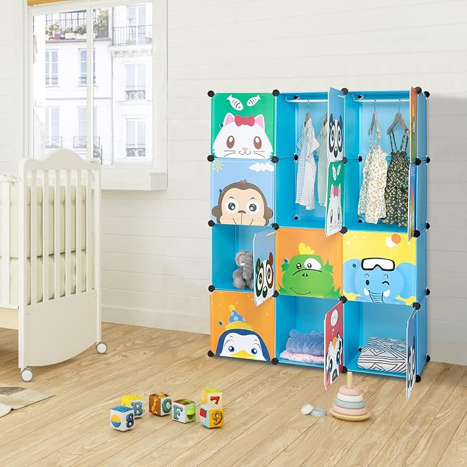 12 Cubes Storage Organizer, Portable Closet Wardrobe, Plastic Clothes Storage - Image 7