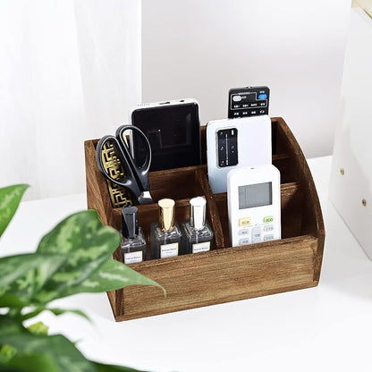 OKSQW Wooden Desk Organizer, Solid Wood Pen Holder - Image 6