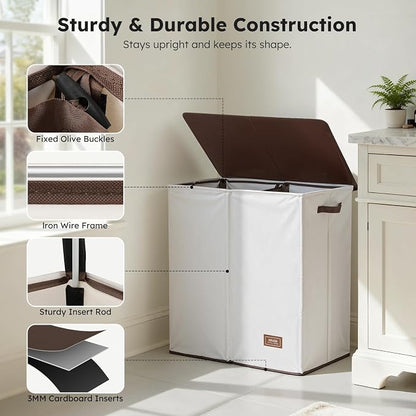 SOLEDI Large Double Laundry Hamper - Image 6