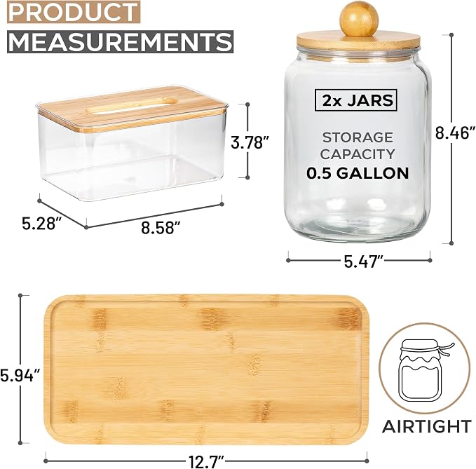 Glass Laundry Jars with Airtight Lids - Image 5