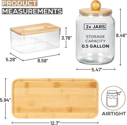 Glass Laundry Jars with Airtight Lids - Image 5