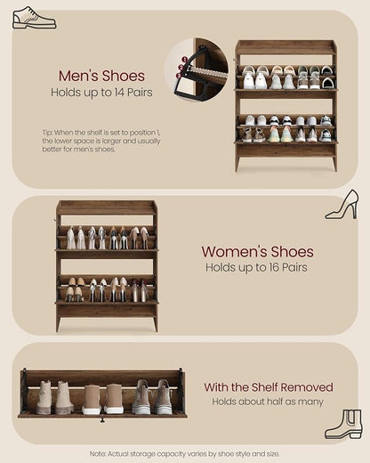 VASAGLE Shoe Storage Cabinet Organizer - Image 6