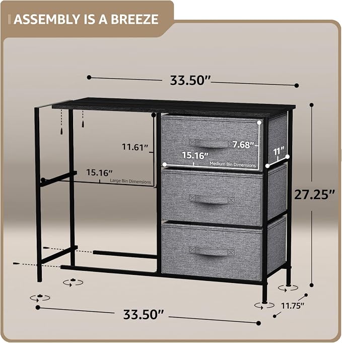 Sorbus Dresser with 5 Drawers - Image 3