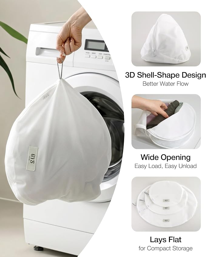 Laundry Bags Mesh Wash Bags for Delicates, 3 Pack | Tangle-Free, Snag‑Resistant - Image 6