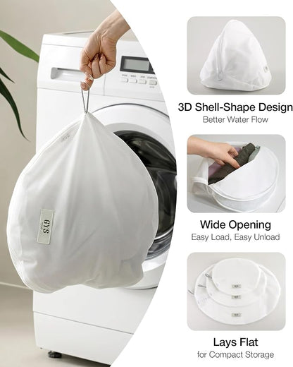 Laundry Bags Mesh Wash Bags for Delicates, 3 Pack | Tangle-Free, Snag‑Resistant - Image 6