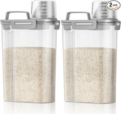 TBMax Rice Container 2 Pack 5 Lbs, Small Pet Dog Cat Food Container Dispenser by TBMax
