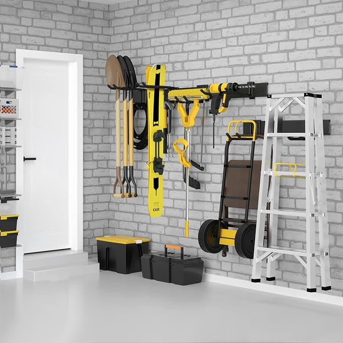 48" Garage Tool Organizer Wall Mount, 440lbs Garden Garage Storage Garage - Image 7