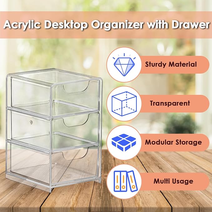 BTSKY 1 Pack Small Acrylic Storage Organizer - Image 9