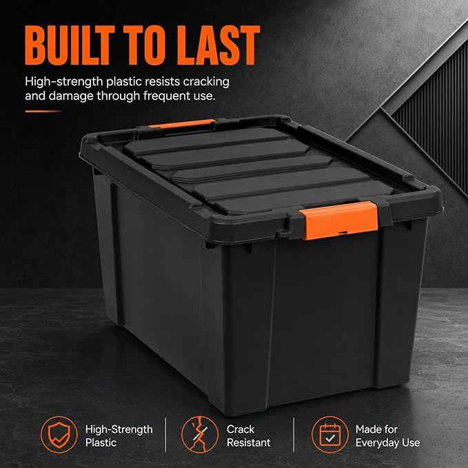 19 Gal Heavy Duty Plastic Storage Bins - Image 4