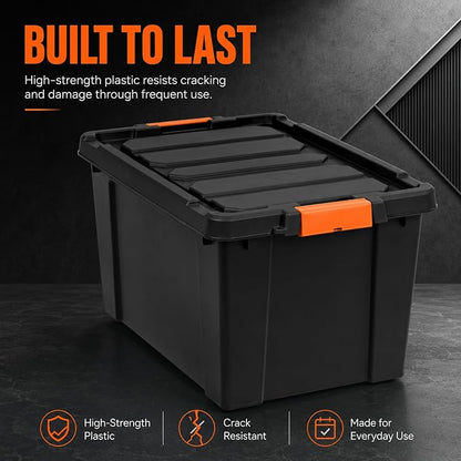 19 Gal Heavy Duty Plastic Storage Bins - Image 4