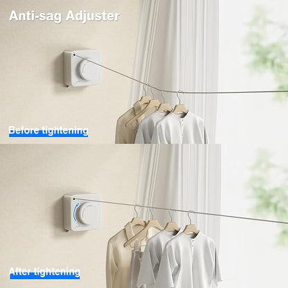 MUSTORN Retractable Clothesline Indoor, Non-Sagging Outdoor Clothes Line - Image 3