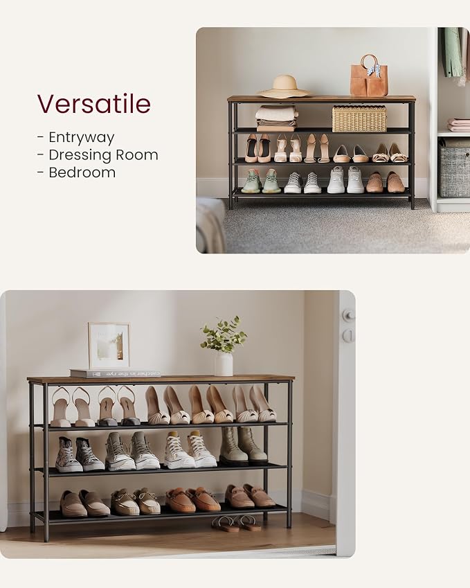 VASAGLE Shoe Rack, 4-Tier Shoe Storage Organizer - Image 9
