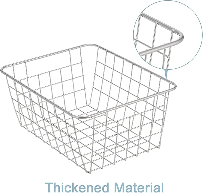 JUNCHU CHERRY Wire Kitchen Storage Basket 4 Packs, Perfect Pantry Organization - Image 6