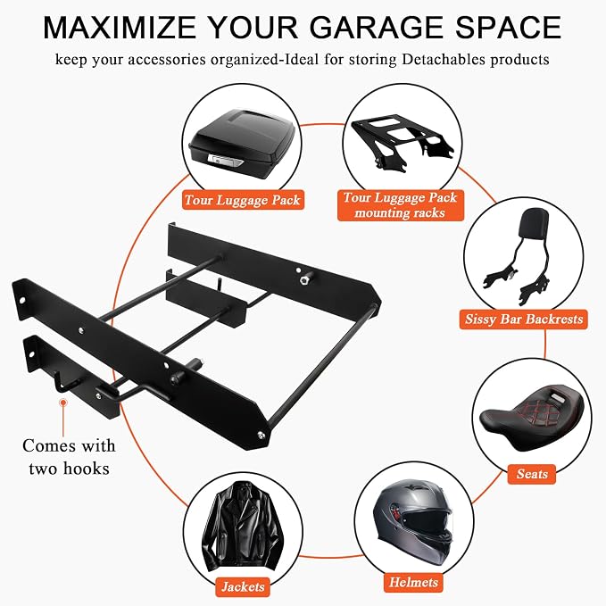 FOVPLUE Detach Depot Wall Storage Rack – Heavy-Duty Motorcycle Accessory - Image 2