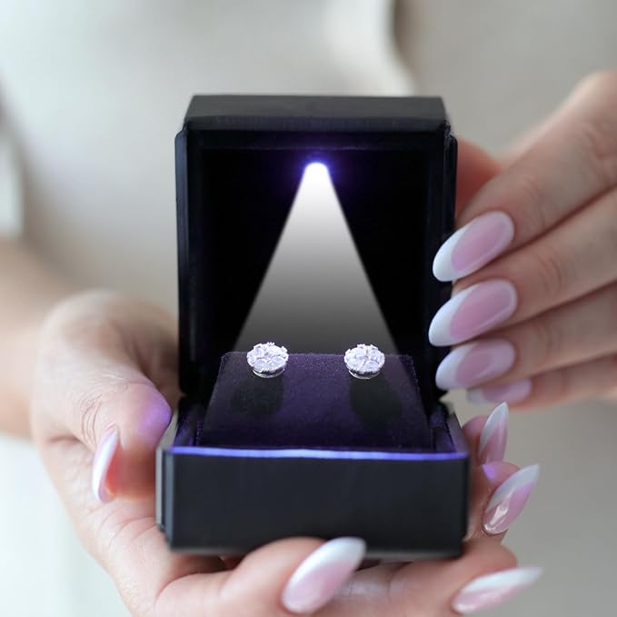 Novel Box Square Shaped Black Earring Box - Image 7