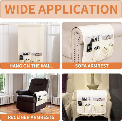 HAOMAIJIA Anti Slip Sofa Armrest Organizer Arm Chair Bedside Caddy Storage - Image 5