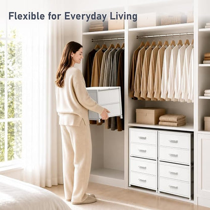 DIMJ Stackable Storage Drawers for Closet Organizers and Storage - Image 6