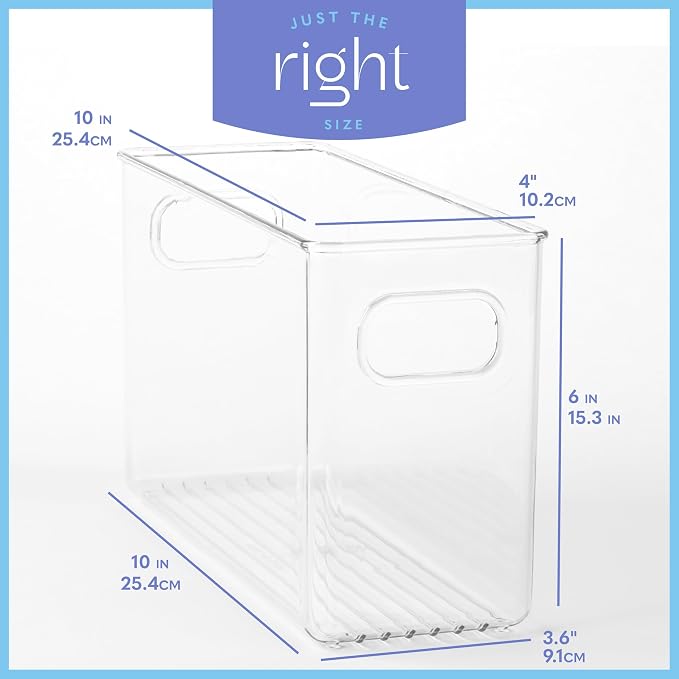 primebox Plastic Food Storage 4 Pack Clear Container Bin - Image 3
