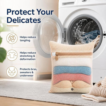 3-piece set extra-large 20×23.6 inch durable organic cotton mesh laundry bags - Image 5