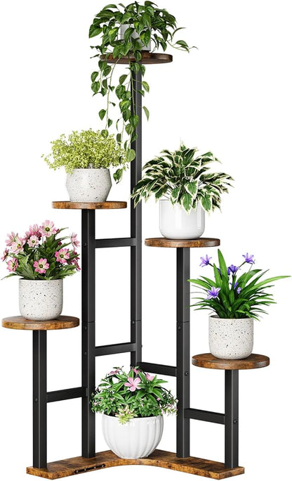 Yzosvki Corner Plant Stand Indoor, 6 Tiered Corner Plant Shelf Flower Stand by Yzosvki