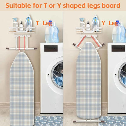 Ironing Board Holder Wall Mount, Laundry Room Organization Storage, T&V Shaped - Image 2