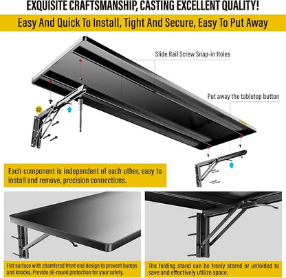 1.2x3ft Adjustable Rail Type Folding Storage Rack Shelf, Suitable - Image 5