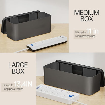 YECAYE 2 Pack Cable Management Box, Pet Friendly Cable Box Organizer - Image 3