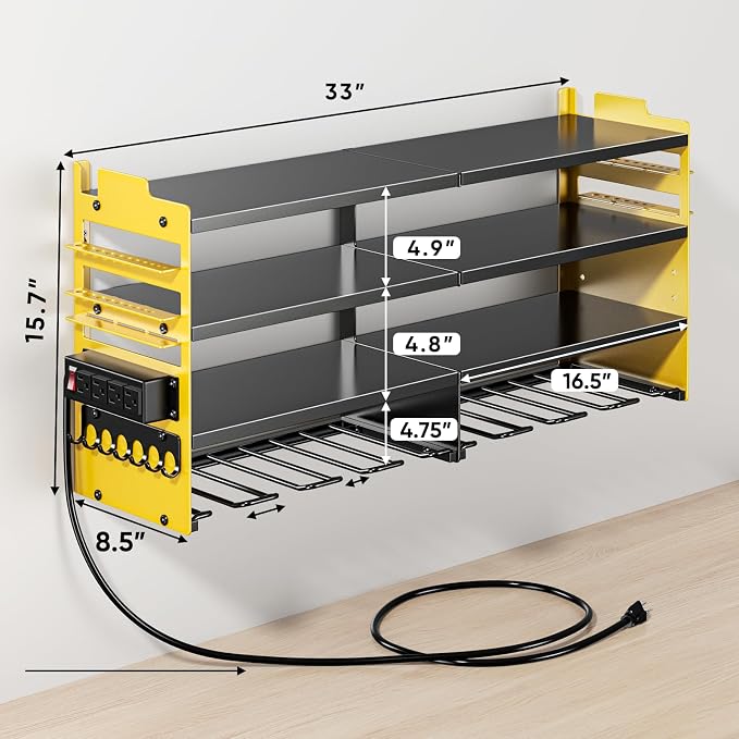 POKIPO Large Power Tool Organizer Wall Mount - Image 7