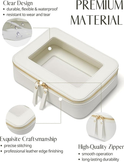 Popvibe Clear Makeup Bag Travel Cosmetic Case Transparent Toiletry Bag - Image 5