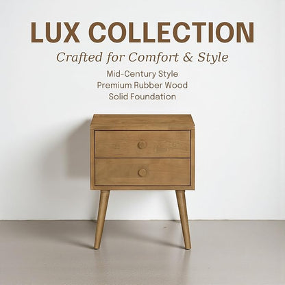 NTC Lux Nightstand with 2 Drawers, Featuring Adaptable Design, 150 lbs Load - Image 3