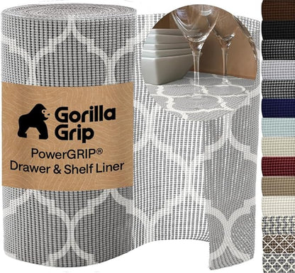 GORILLA GRIP powerGRIP Drawer Shelf and Cabinet Liner, Thick Strong Hold by Unknown