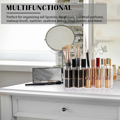 ELLDOO Rollerball Perfume Organizer, 14 Spaces Clear Acrylic Perfume Storage - Image 7