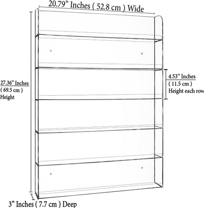 AMT Acrylic Nail Polish Racks for the Wall, Essential Oils Organizer. Holds up - Image 3