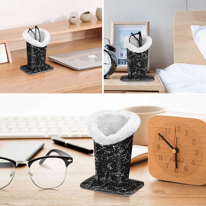 Fintie Plush Lined Eyeglasses Holder, Glasses Stand Case, Anti-scratch Glasses - Image 6