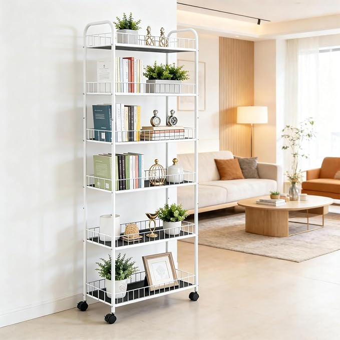 10in 6 Tier Slim Storage Cart - Image 3