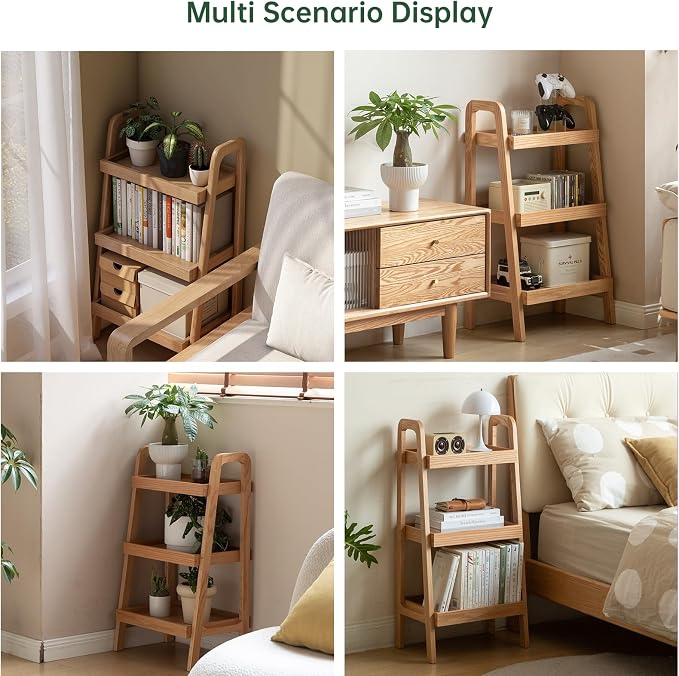 100% Solid Oak 3 Tier Ladder Shelf - Image 7