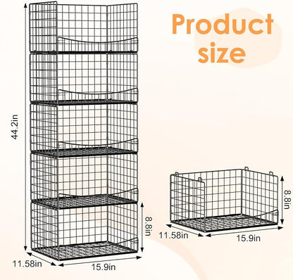 Hongtamoya 5-Tier Stackable Closet Organizers and Storage Shelves, Extend - Image 3