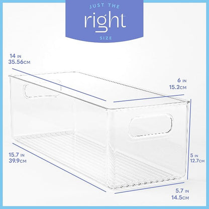 primebox Plastic Food Storage 2 Pack Clear Container Bin - Image 3