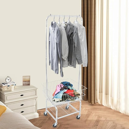 Heavy Duty Steel Wire Laundry Cart, Laundry Basket - Image 3