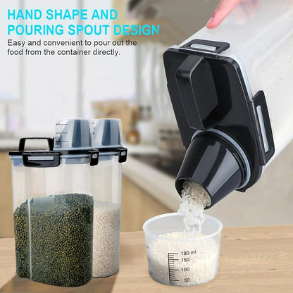 Uppetly Rice Airtight Dry Food Storage Containers, BPA Free Plastic Storage Bin - Image 2